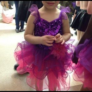 Purple and Pink Kids Dance Costume